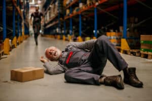 Injured man at work