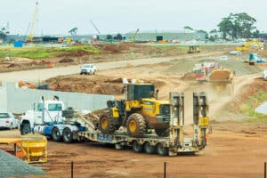 large commercial equipment at a job site