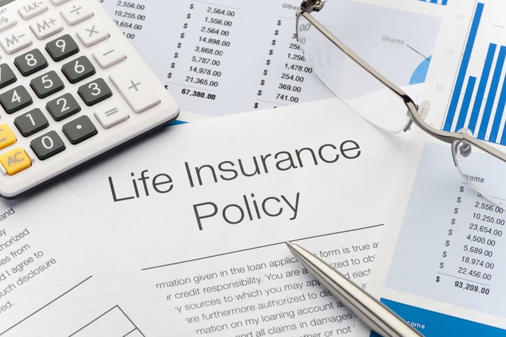 an image of a life insurance policy document