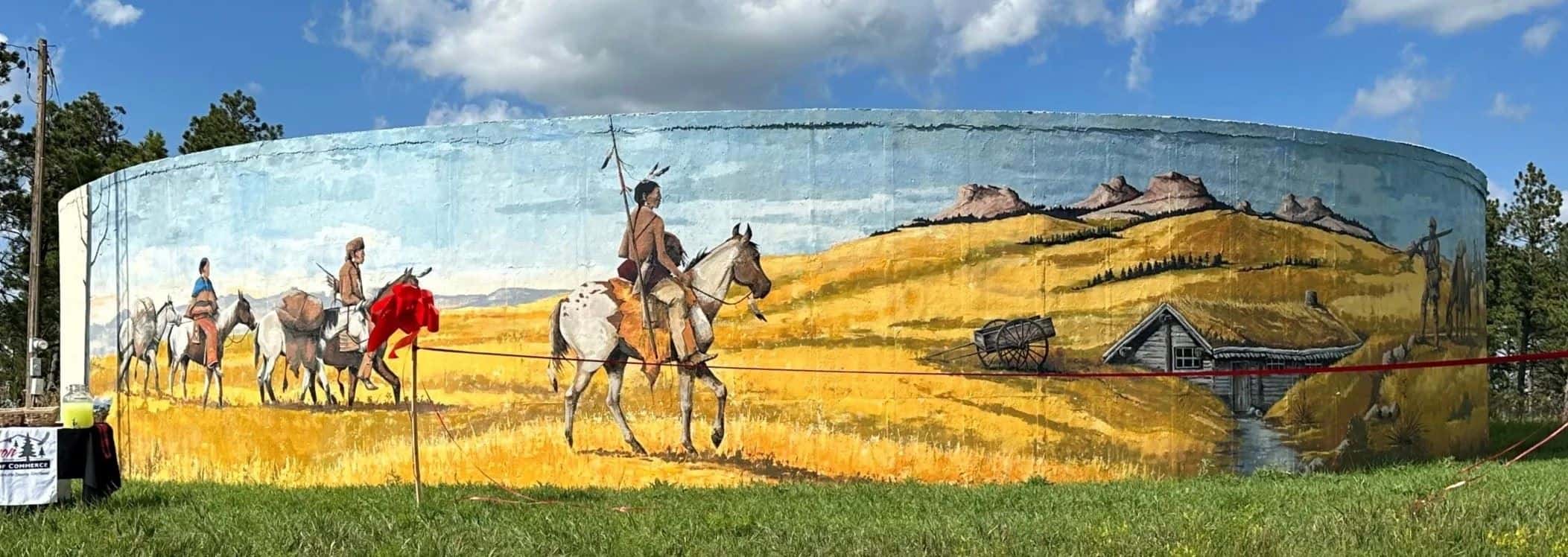 Mural on the Water tower in Chadron, NE